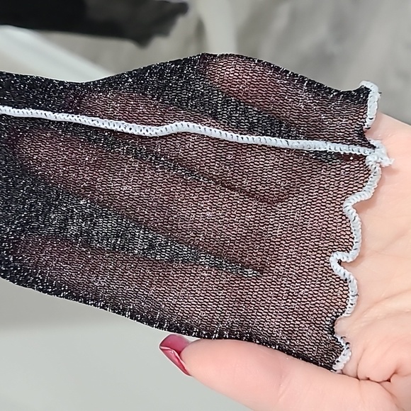 LunaChix Sparkly Black Open Stitch Dress - Picture 4 of 10